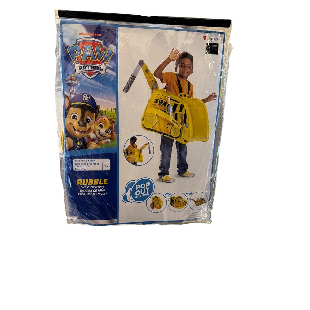 Paw Patrol Rubble One Size Child Costume NWT